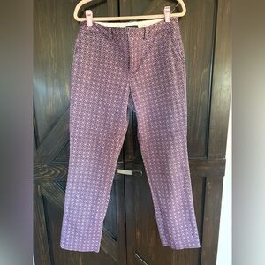 Lands' End Purple Geometric straight leg pants size 10